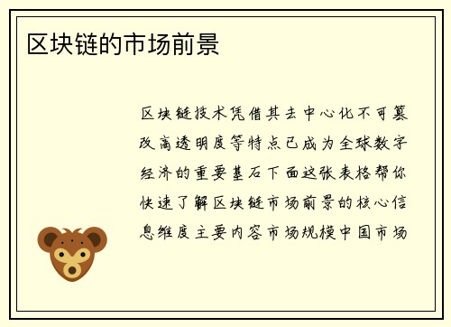 区块链的市场前景